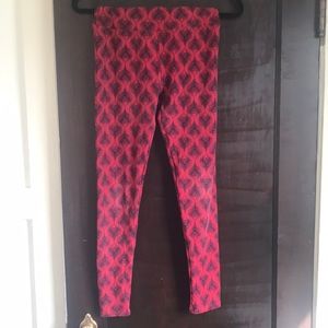 LuLaRoe peacock print OS leggings.